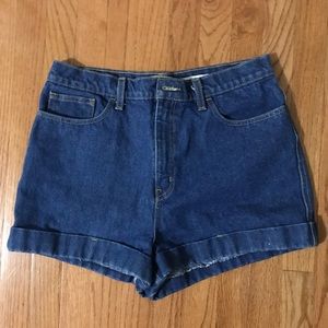 American Apparel high waisted denim shorts